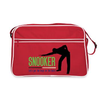 Snooker – Lasst uns die Jungs auf die Bühne bringen - Retro Tasche - Rot/Weiß - Vorne