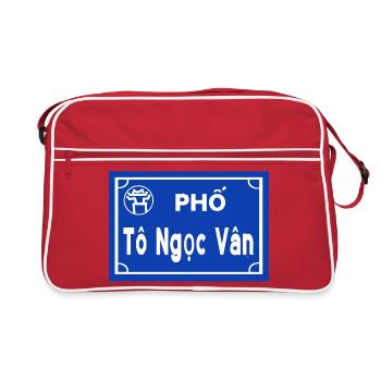 hanoi  - Retro Tasche - Rot/Weiß - Vorne