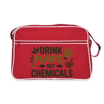 Herboriste, boissons, plantes, pas produits chimiques, professionnel - Sac Retro - rouge/blanc - Devant