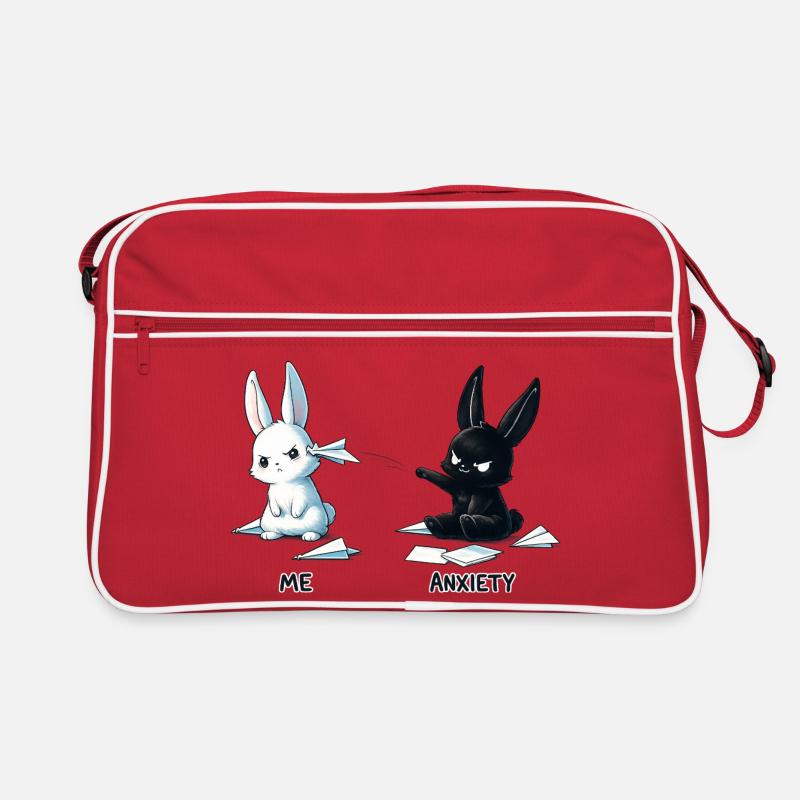 Angst Hase Meme Design Retro Tasche