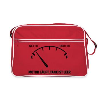 Engine runs tank empty - Retro Bag - red/white - Front