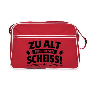trop vieux pour ces conneries - Sac Retro - rouge/blanc - Devant
