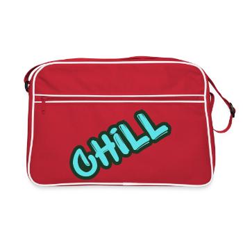 Chill Neon Graffiti  - Retro Tasche - Rot/Weiß - Vorne
