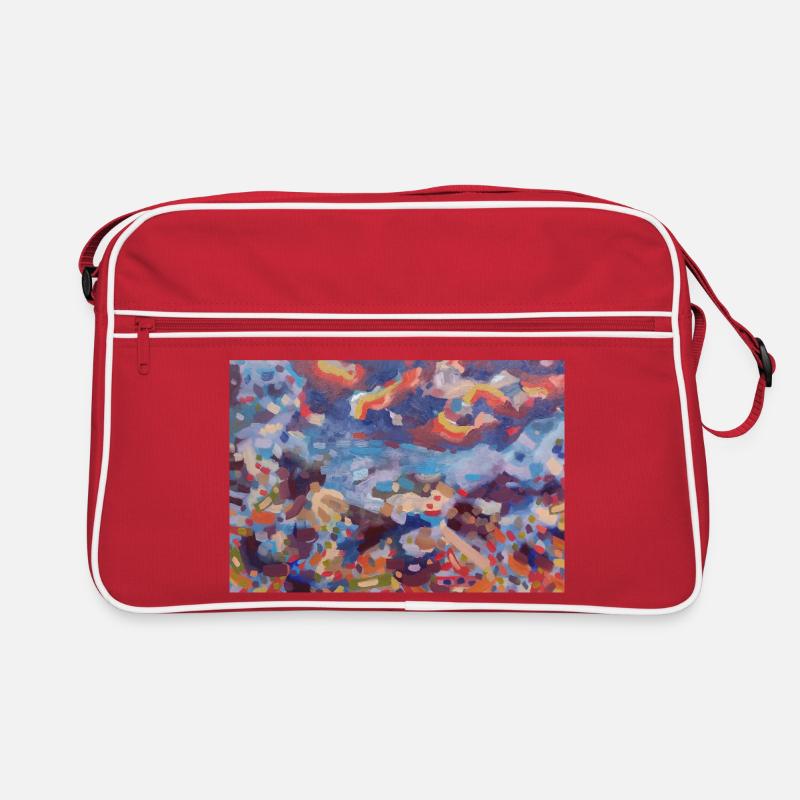 Abstraction colorée en mosaïque Sac Retro