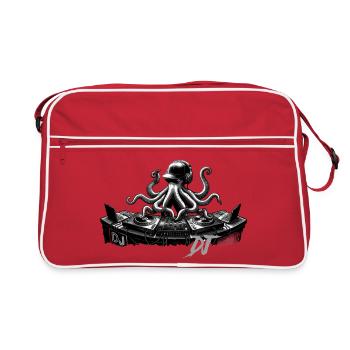 DJ - Retro Tasche - Rot/Weiß - Vorne
