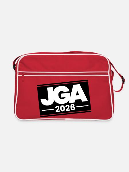 Jga 2026 Enterrement de vie de garçon - Sac Retro - rouge/blanc - Devant