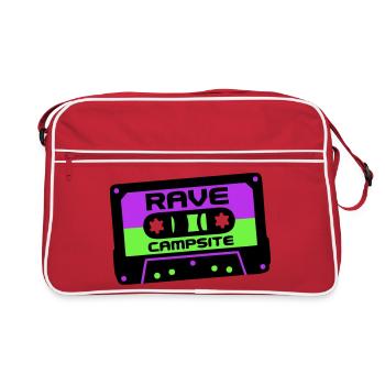 Rave Cassette Festival Logo - Sac Retro - rouge/blanc - Devant