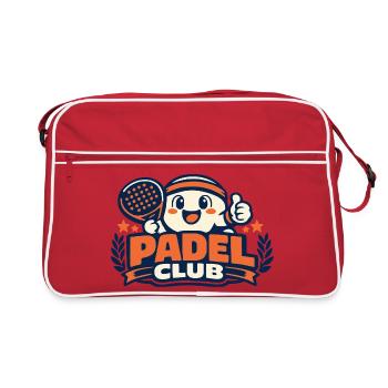 Mascotte du club de padel comique - Sac Retro - rouge/blanc - Devant