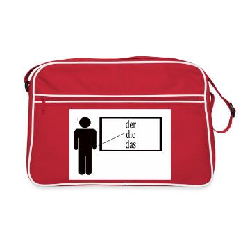 German Teacher - Retro Bag - red/white - Front