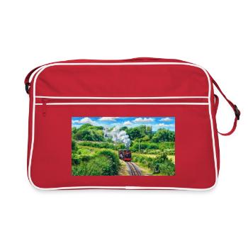 Le chemin de fer au cœur d’or - Sac Retro - rouge/blanc - Devant