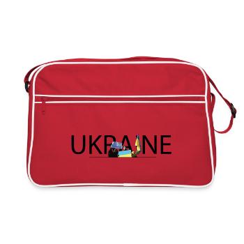 Ukraine Unity Protest Collage - Retro Bag - red/white - Front