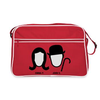 Chapeau Melon (S-03-EP-JS) - Sac Retro - rouge/blanc - Devant