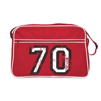 Nombre 70 Soixante 70e anniversaire Design (FR) - Sac Retro - rouge/blanc - Devant