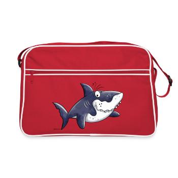 Requin comique - Sac Retro - rouge/blanc - Devant