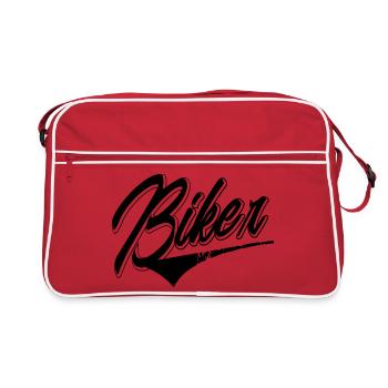 bike biker tuner tuning bobber custom girl chickz - Sac Retro - rouge/blanc - Devant