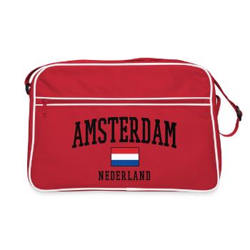 Art du drapeau d’Amsterdam Néerlandais - Sac Retro - rouge/blanc - Devant