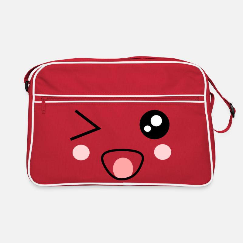 Carnaval, Carnaval, Costumes, Kawaii - Sac Retro - rouge/blanc
