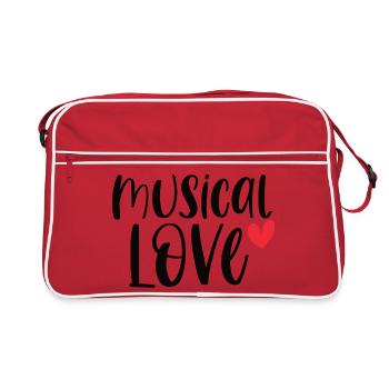 Musical Love Theater Drama Broadway Gift - Retro Bag - red/white - Front