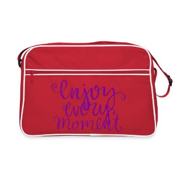 Citation Enjoy Every Moment - Sac Retro - rouge/blanc - Devant
