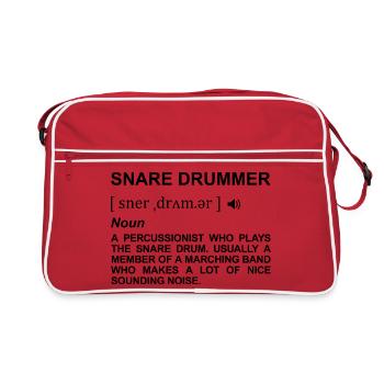 Dictionnaire du batteur - Sac Retro - rouge/blanc - Devant
