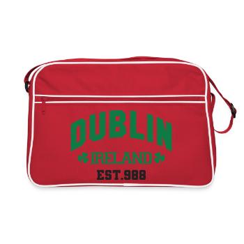 Dublin - Irlande - Sac Retro - rouge/blanc - Devant