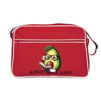 Advocado – Funny Avocado Word Game - Retro Bag - red/white - Front