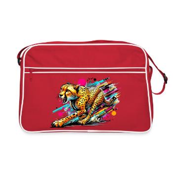 Cheetah - Retro Bag - red/white - Front
