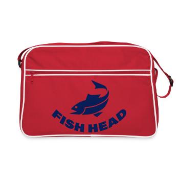 FISH HEAD - Retro Bag - red/white - Front