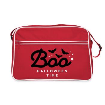Silhouette effrayante Halloween Design - Sac Retro - rouge/blanc - Devant
