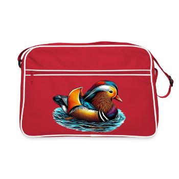Canard mandarin - Sac Retro - rouge/blanc - Devant