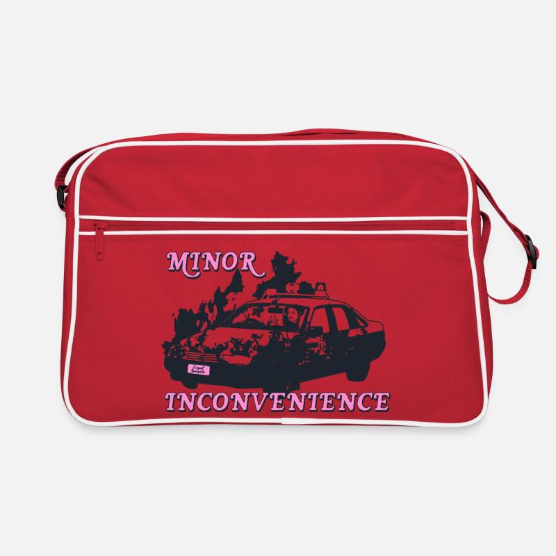 Conception de la déclaration d’inconvénient mineur - Sac Retro - rouge/blanc