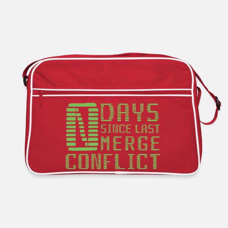 Merge Conflict Software Developer Entwickler Geek Retro Tasche