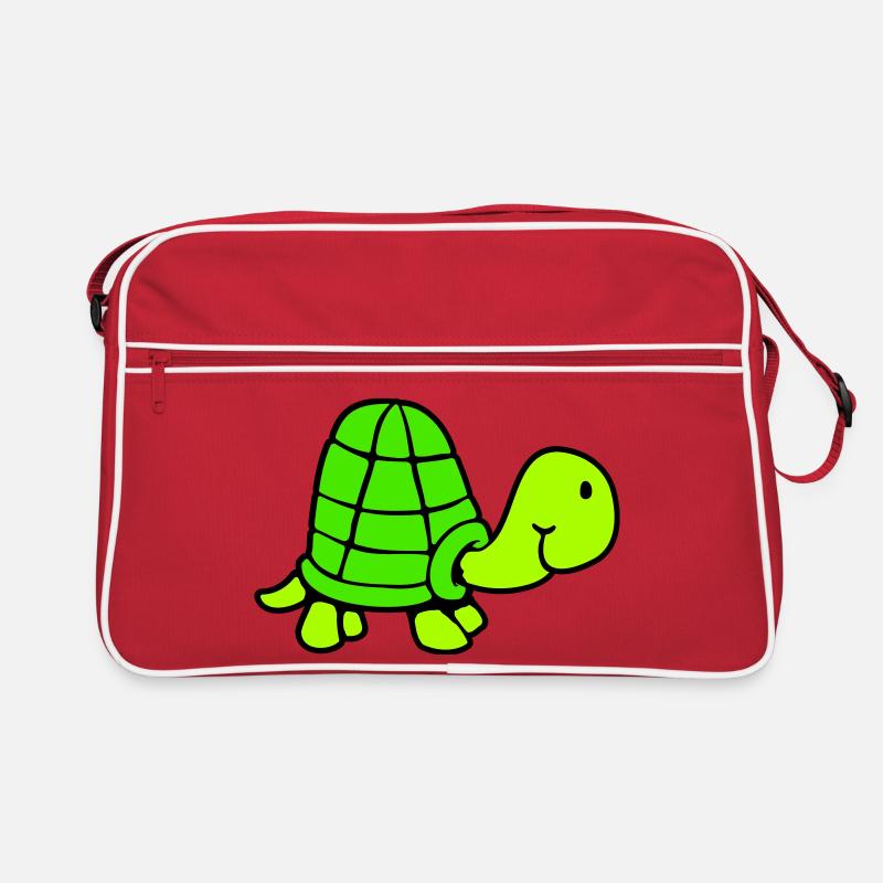 Little turtle smiling friendly happy Retro Bag