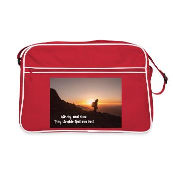 Wisely and slow: They stumble that run fast - Retro Bag - red/white - Front