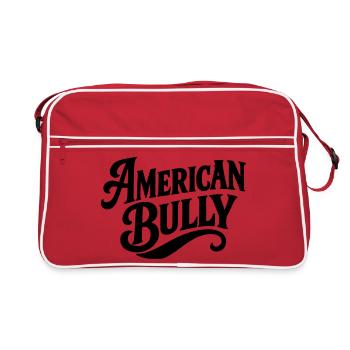 American Bully Bulldog Bouledogue français - Sac Retro - rouge/blanc - Devant