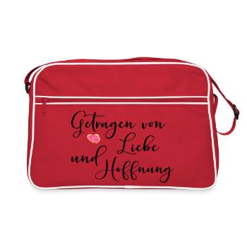 AMOUR, ESPOIR, PAROLES, CHAGRIN - Sac Retro - rouge/blanc - Devant