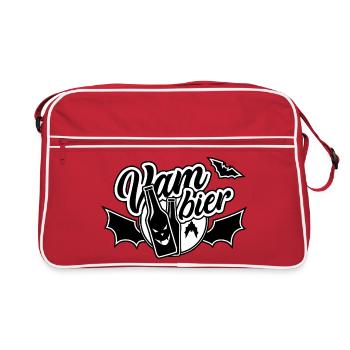 Vam Beer, Beer, Vampier - Sac Retro - rouge/blanc - Devant