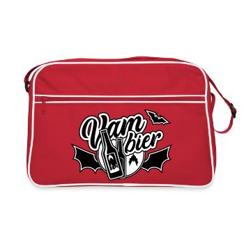 Vam Beer, Beer, Vampier - Sac Retro - rouge/blanc - Devant