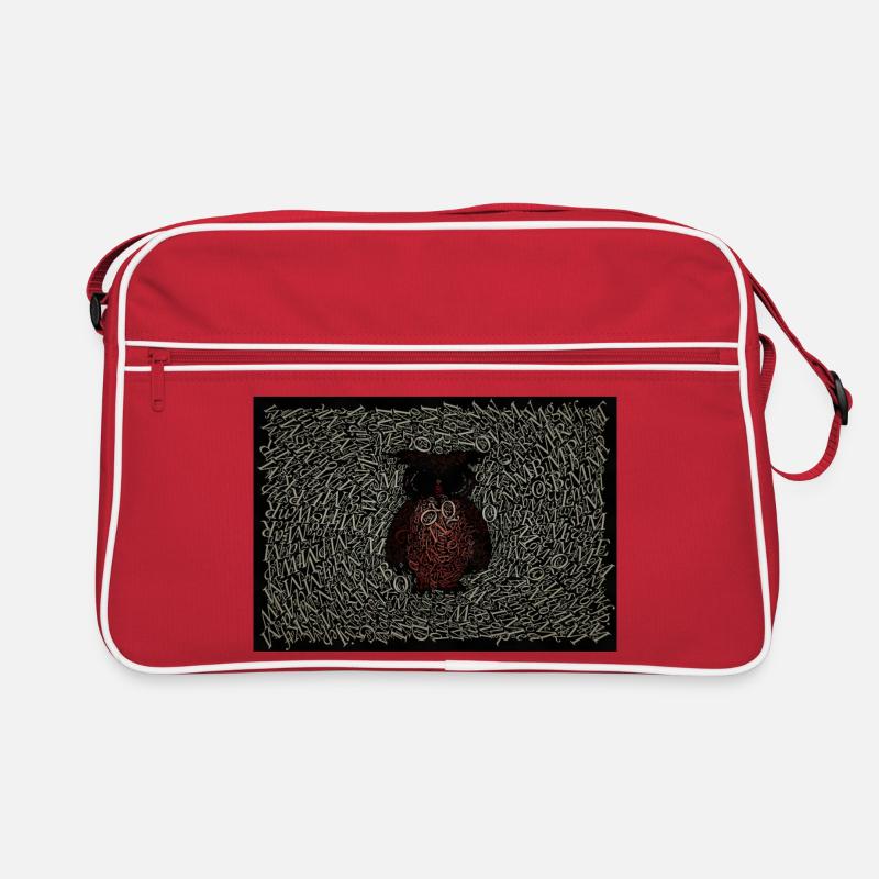 Lustige Eule Retro Tasche