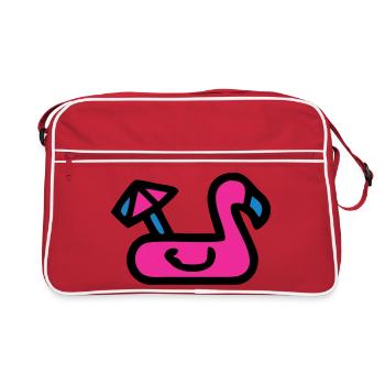 Matelas gonflable Flamingo Retro - Sac Retro - rouge/blanc - Devant