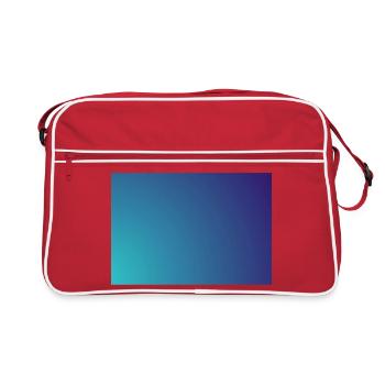 Circling cyan-violet gradient - Retro Bag - red/white - Front
