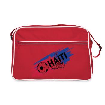 Haiti Football Trikot Supporter Haiti Soccer Foot - Retro Tasche - Rot/Weiß - Vorne