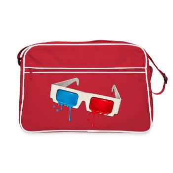 Lunettes rétro 3D avec effet de couleur - Sac Retro - rouge/blanc - Devant
