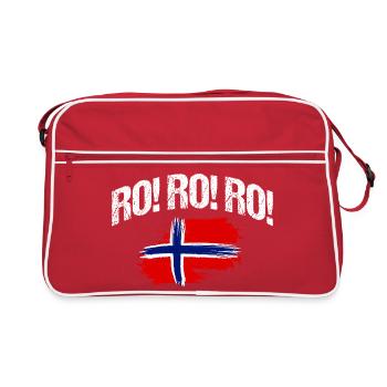 Norvège des fjords Norge Navire scandinave ro-viking - Sac Retro - rouge/blanc - Devant