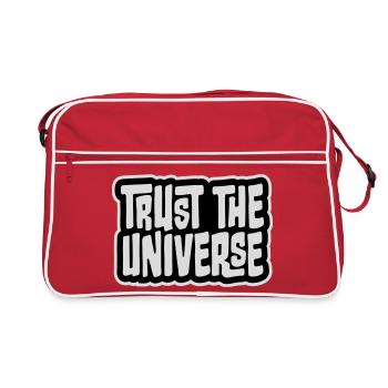 Trust The Universe Spiritual Universe Quote Logo - Retro Bag - red/white - Front
