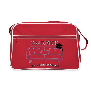 Sofa-Liegemeister: Master der Auszeit - Retro Tasche - Rot/Weiß - Vorne