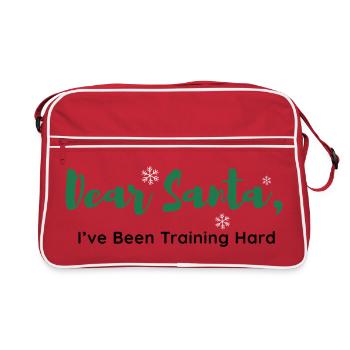 Cher Père Noël, je me suis entraîné dur - Sac Retro - rouge/blanc - Devant