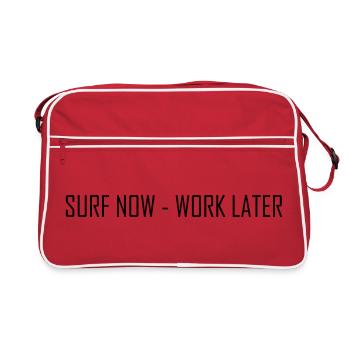 Surf Now - Retro Tasche - Rot/Weiß - Vorne