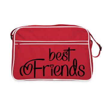 Freunde - Retro Tasche - Rot/Weiß - Vorne