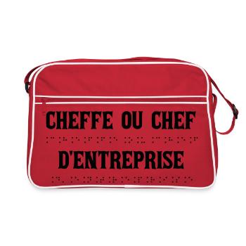 Chef d'Entreprise Motivant - Sac Retro - rouge/blanc - Devant